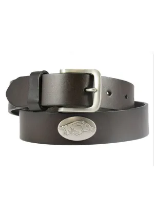 Concho No Tip Leather Belt Brown Arkansas by Zep-Pro