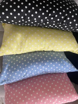 Fair Trade Cushion - Dots, Pink, Yellow, Blue, Black