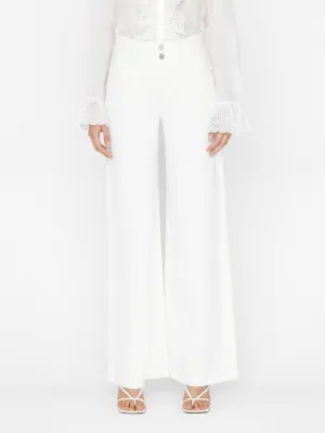 Frame - Triple Binding Wide Leg in Blanc