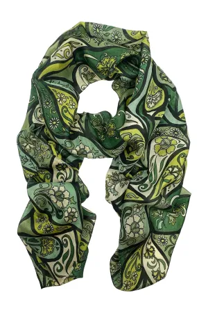 Mira Silk Scarf Olive