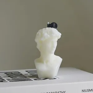 Statue Scented Candle | White David Bust