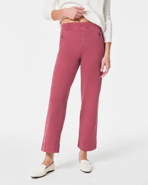 Stretch Twill Cropped Wide Leg, wild rose