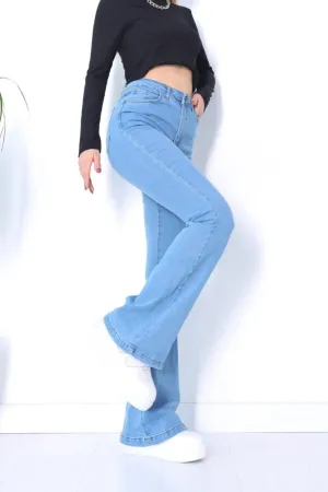 Trendnaturel Spanish Colorfast Lycra High Waist Light Blue Spanish Jeans