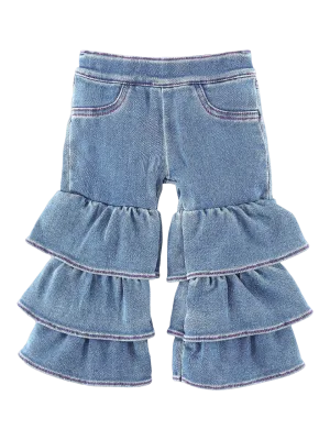 Wrangler Kid's Little Tiered Flare In Makenna Jeans